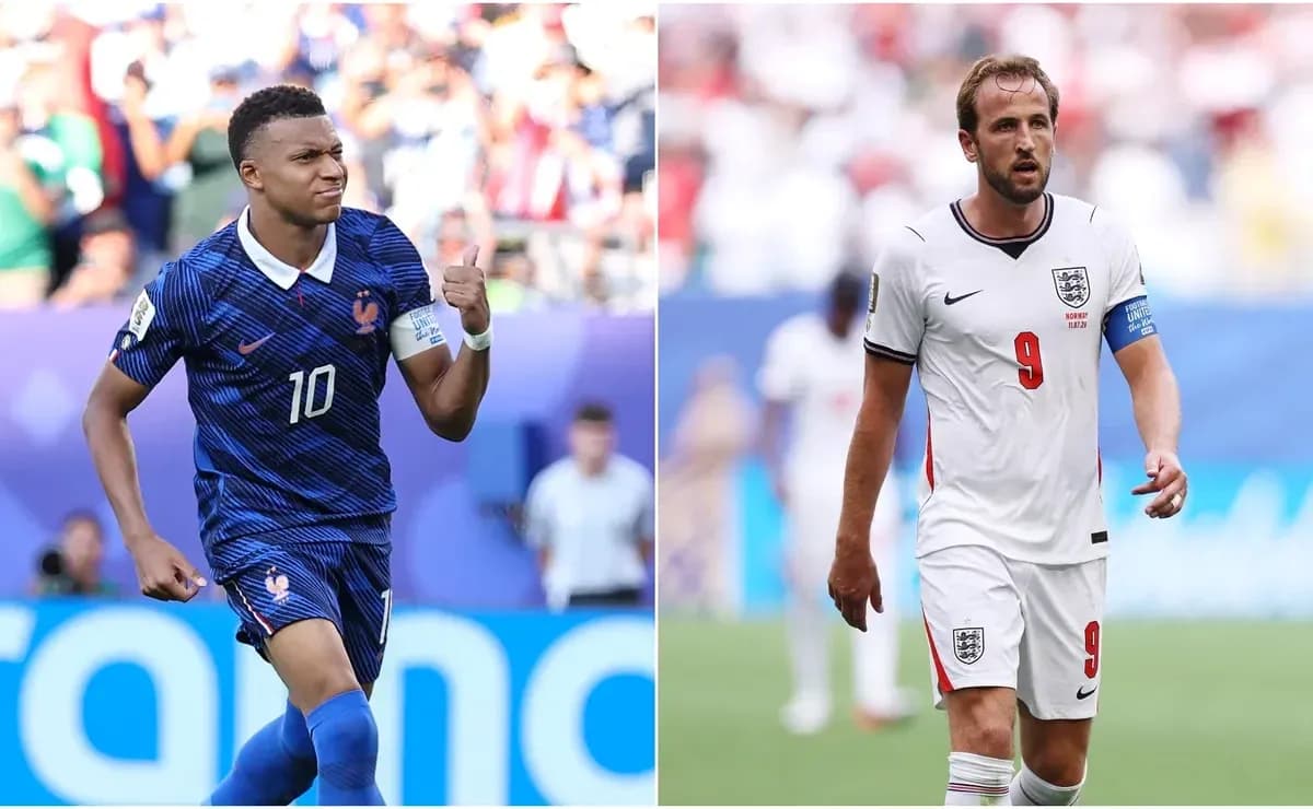 Килиан Мбаппе и Гарри Кейн на матче