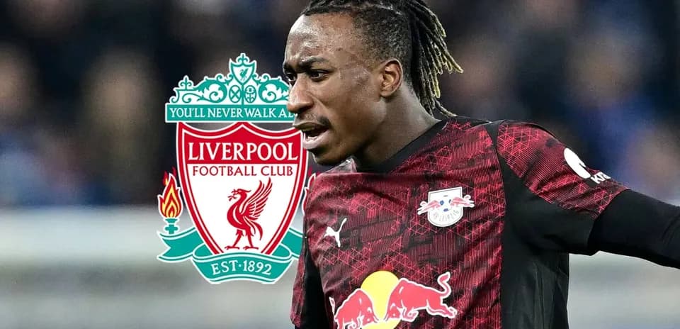 Игрок в форме RB Leipzig с логотипом Ливерпуля