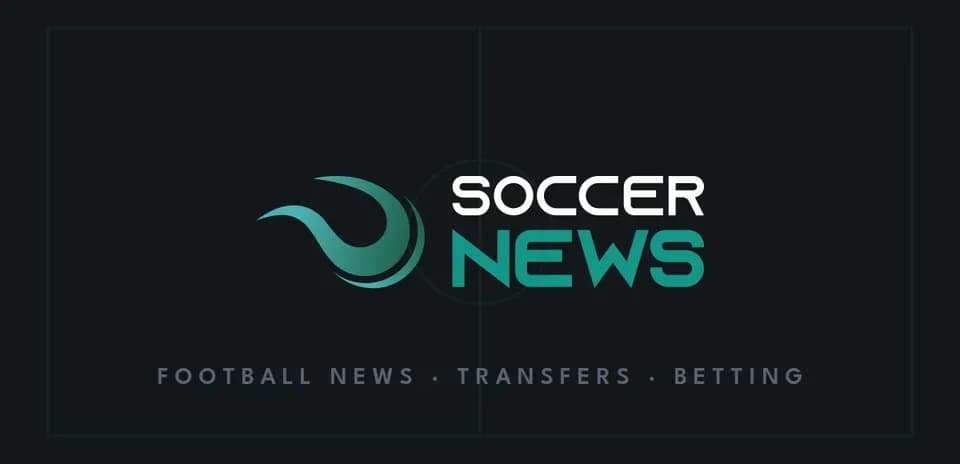 Логотип Soccer News с текстом и графикой