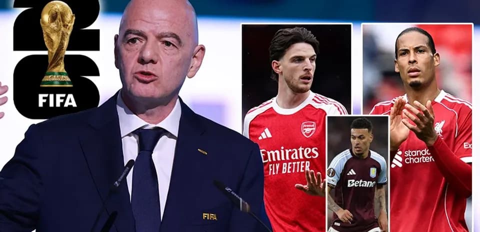 Gianni Infantino speaks at FIFA event with players
