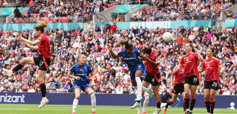 Игроки Chelsea и Manchester United на FA WSL