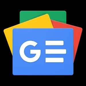 Логотип Google Новости на цветном фоне