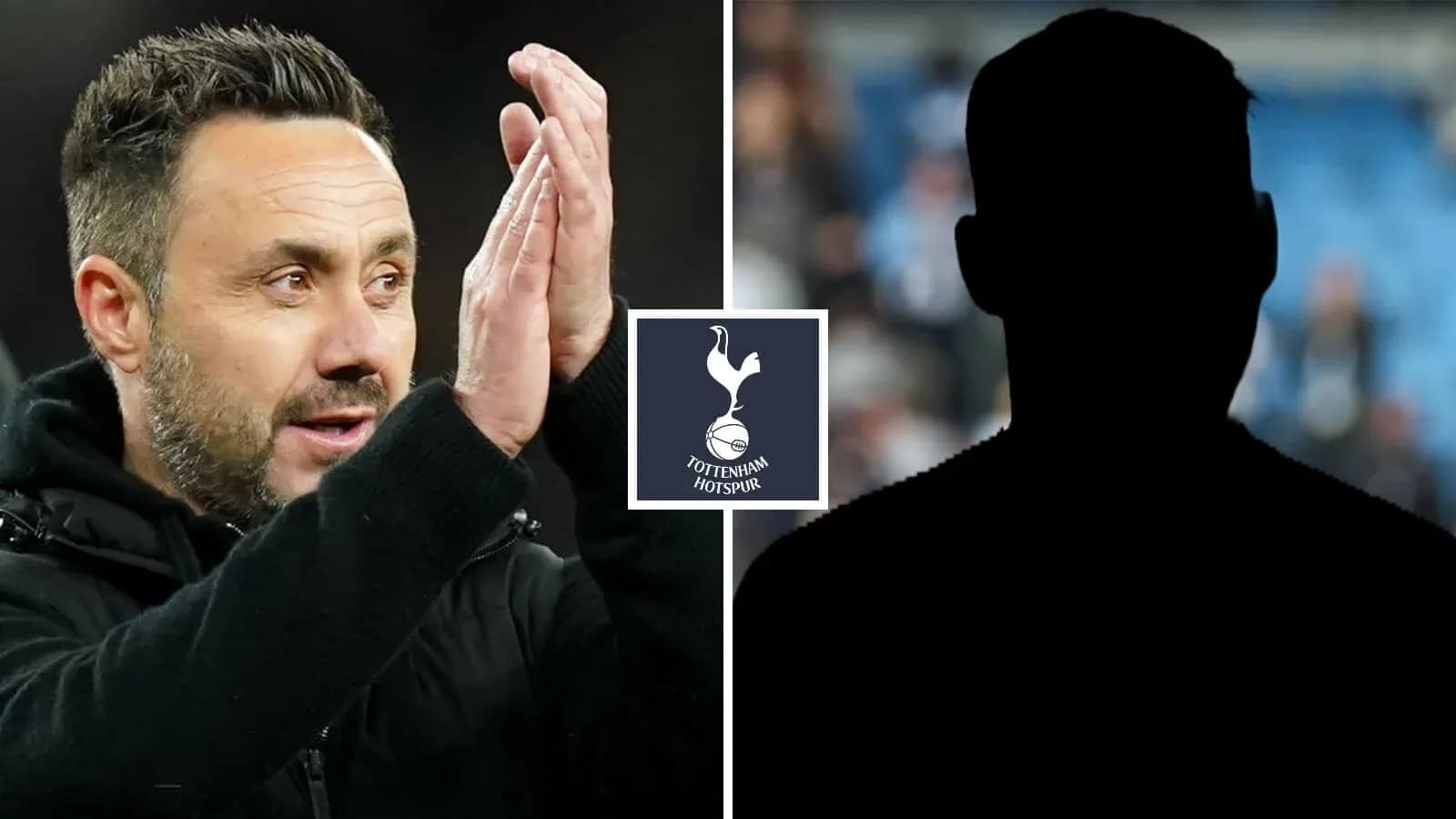 Тренер аплодирует, логотип Tottenham Hotspur на фоне Тренер аплодирует, логотип Tottenham Hotspur на фоне